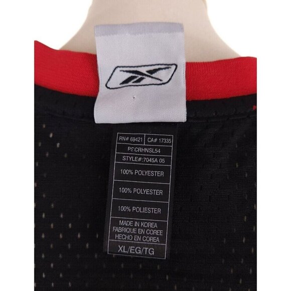 NBA Vintage Reebok Miami Heat Dwyane Wade #3 Basketball Jersey XL Red Black - Picture 10 of 11